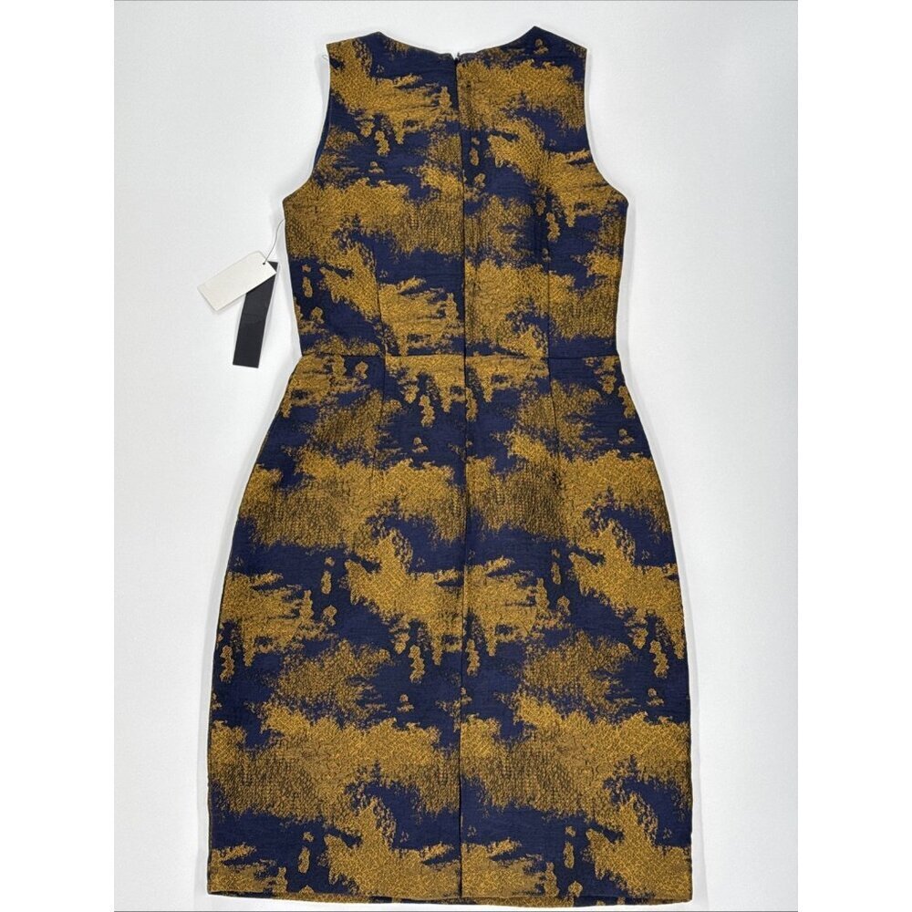 Cynthia Steffe Sheath Dress Womens 2 Blue Bronze Sleeveless Lined Party $328 NEW - Picture 3 of 11